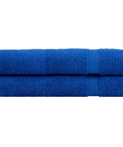 Ručnici za saunu 2 kom plavi 80 x 200 cm 600 gsm 100 % pamuk