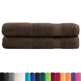 Ručnici za saunu 2 kom smeđi 80 x 200 cm 600 gsm 100 % pamuk
