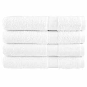 Ručnici za saunu 4 kom bijeli 80 x 200 cm 600 gsm 100 % pamuk