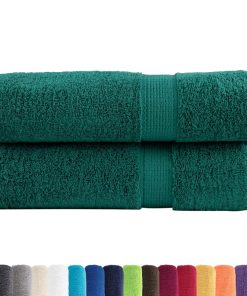 Ručnici za tuširanje 2 kom zeleni 70x140 cm 600 gsm 100 % pamuk