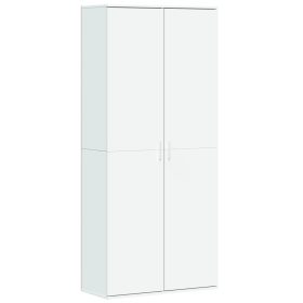 Visoka komoda bijela 80x35x180 cm od konstruiranog drva