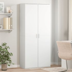 Visoka komoda bijela 80x35x180 cm od konstruiranog drva