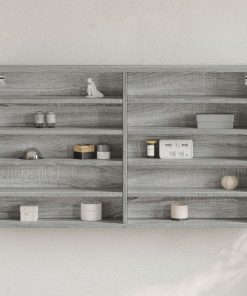 Vitrina boja sivog hrasta sonome 100x15x58 cm drvena