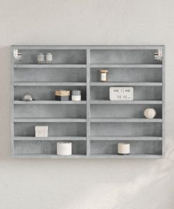 Vitrina siva boja betona 80x8