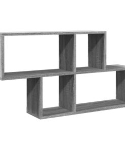 Zidna polica siva boja hrasta 100x20x53 cm konstruirano drvo