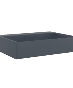 Umivaonik od lijevanih minerala/mramora 50x38x11 cm antracit