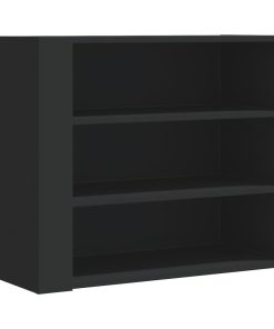 Zidni ormarić crni 75 x 35 x 60 cm od konstruiranog drva