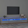 TV ormarić s LED svjetlima boja hrasta sonome 240x35x40 cm