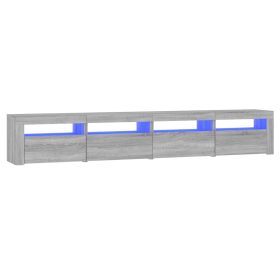 TV ormarić s LED svjetlima boja hrasta sonome 240x35x40 cm