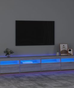 TV ormarić s LED svjetlima boja hrasta sonome 240x35x40 cm
