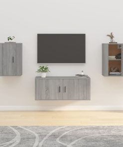 Zidni TV ormarići 2 kom boja sivog hrasta sonome 40x34