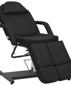 Kozmetička stolica od umjetne kože crna 180 x 62 x 78 cm